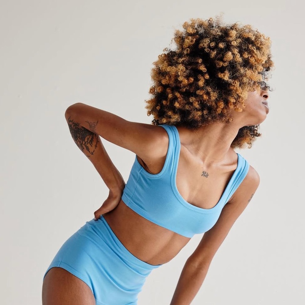 ARQ Sky Blue Scoop Bralette Medium
